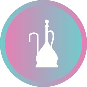 Beautiful Hookah Glyph Vector Icon