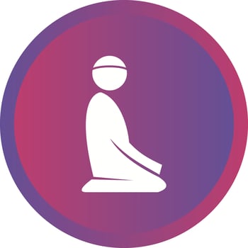 Beautiful Offering Prayer Glyph Vector Icon