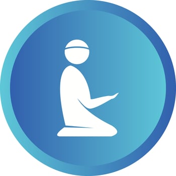 Beautiful Offering Prayer Glyph Vector Icon