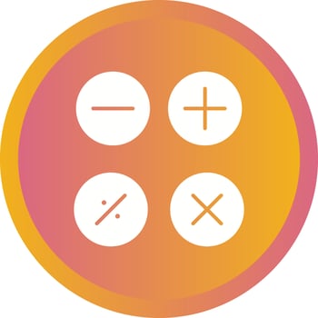 Beautiful Math Symbols Glyph Vector Icon