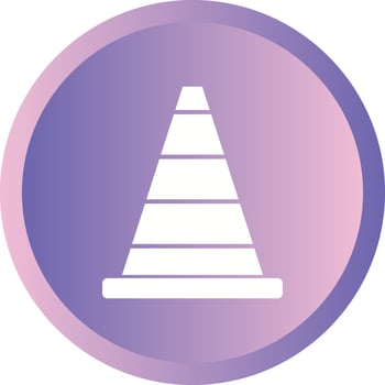 Beautiful Traffic Cone Glyph Vector Icon