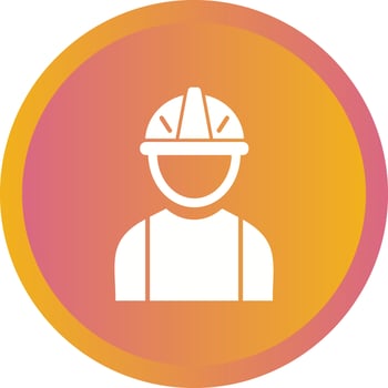 Beautiful Engineer Glyph Vector Icon