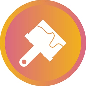 Beautiful Paint Brush Glyph Vector Icon