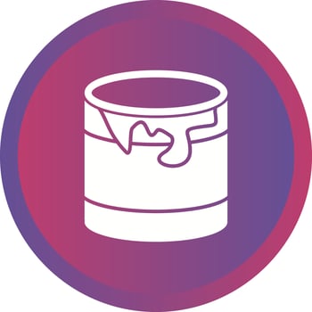 Beautiful Paint Drum Glyph Vector Icon