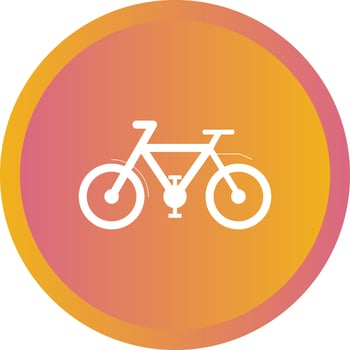 Beautiful Bicycle Glyph Vector Icon
