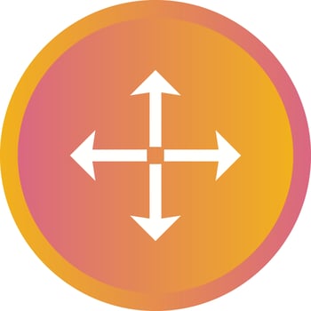 Beautiful Full screen arrow Glyph Vector Icon