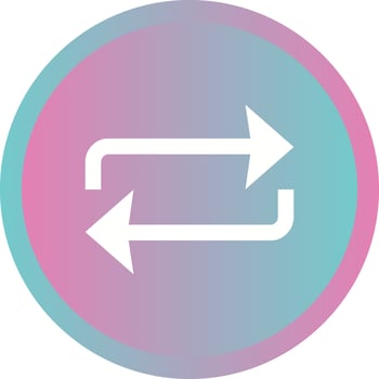 Beautiful Repeat Glyph Vector Icon