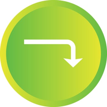 Beautiful Turn Down Glyph Vector Icon