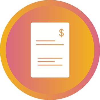 Beautiful Billing Glyph Vector Icon