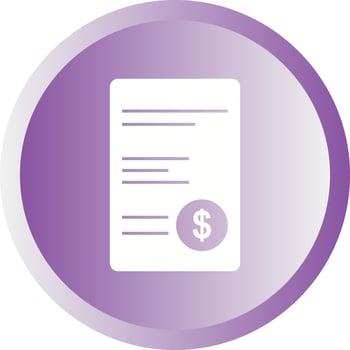 Beautiful Money Report Glyph Vector Icon