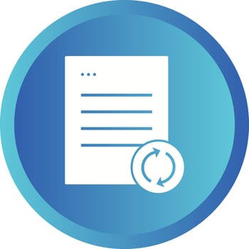 Beautiful Sync Data Glyph Vector Icon