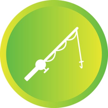 Beautiful Fishing Glyph Vector Icon