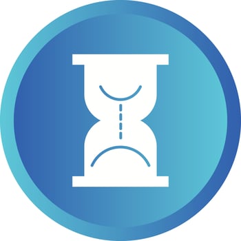 Beautiful Hourglass Glyph Vector Icon