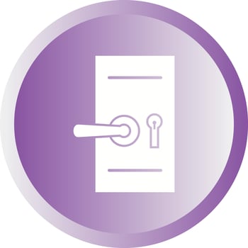 Beautiful Door Lock Glyph Vector Icon