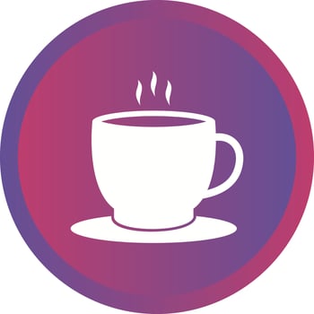 Beautiful Tea Cup Glyph Vector Icon