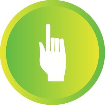 Beautiful Raised FingerGlyph Vector Icon