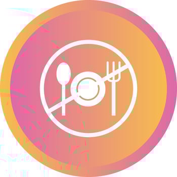 Beautiful Fasting Glyph Vector Icon