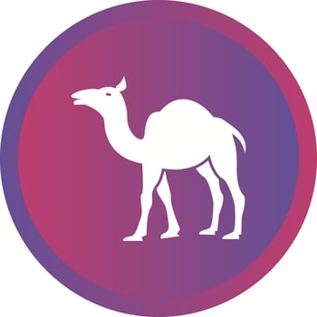 Beautiful Camel Glyph Vector Icon
