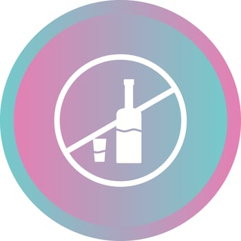 Beautiful No Drink Glyph Vector Icon