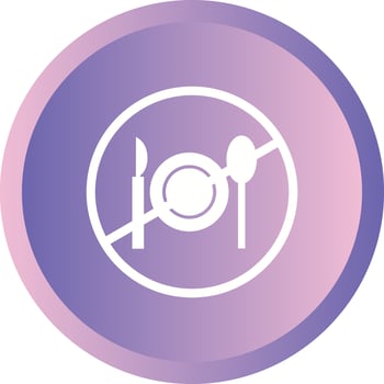 Beautiful No Food Glyph Vector Icon