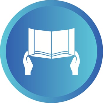 Beautiful Reading Book Glyph Vector Icon