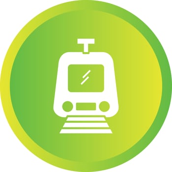 Beautiful Train Vector Glyph Icon