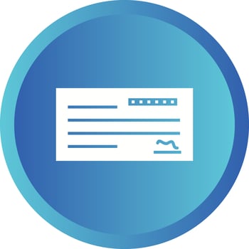 Beautiful Cheque Vector Glyph Icon
