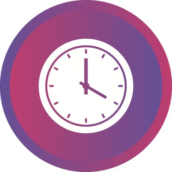 Beautiful Clock Vector Glyph Icon