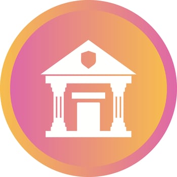 Beautiful Bank Vector Glyph Icon