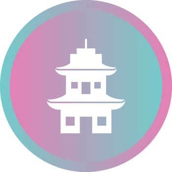 Beautiful Temple Vector Glyph Icon