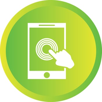 Beautiful Touch screen Vector Glyph icon