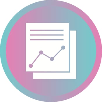 Beautiful Graph report Vector Glyph icon