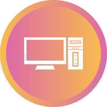 Beautiful Computer Vector Glyph icon