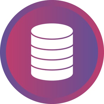 Beautiful Database Vector Glyph icon