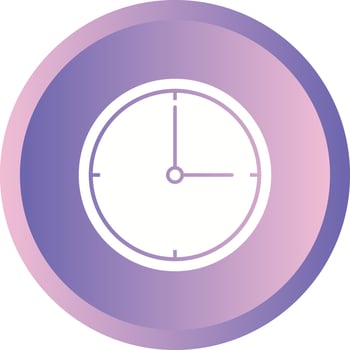 Beautiful Clock Vector Glyph icon
