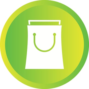 Beautiful Shopping bag Vector Glyph icon