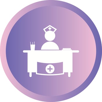 Beautiful Hospital reception Vector Glyph icon