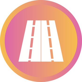 Beautiful Highway Vector Glyph icon
