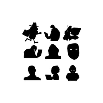 people cyber hacker illustration creative design vector