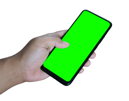 hand holding a phone png