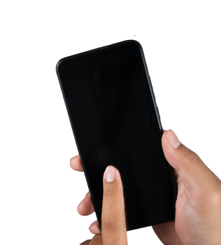 hand holding a smartphone png