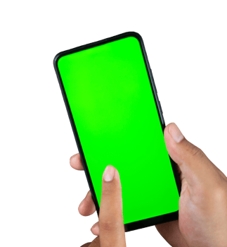 hand holding a smartphone png