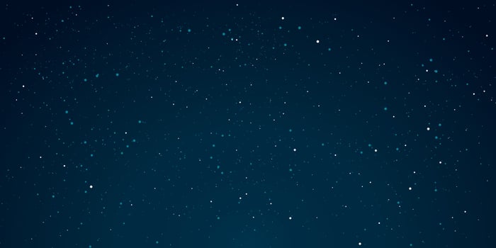 Starry with universe background. Beautiful blue night sky with moon vector illustration.