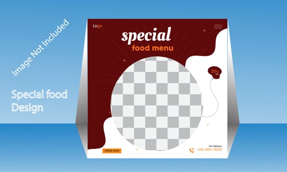 Fast food or food menu banner and social media post design vector
