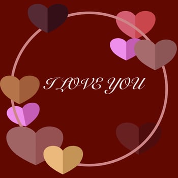 festival of love,pink and red vector