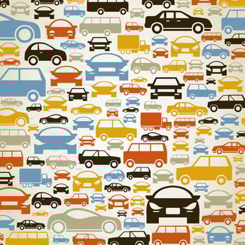 Background made of cars. A vector illustration