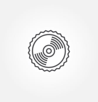 circular saw icon vector illustration logo template for many purpose. Isolated on white background.