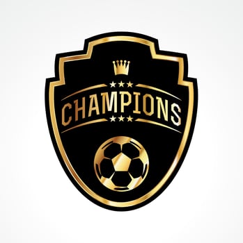 Soccer Football Champions Badge Emblem Illustration vector