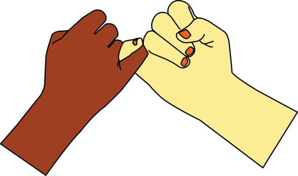 picky promise symbol, unity, peace, activism vector
