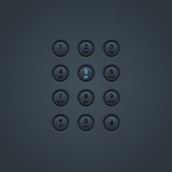 Mobile dial pad buttons vector